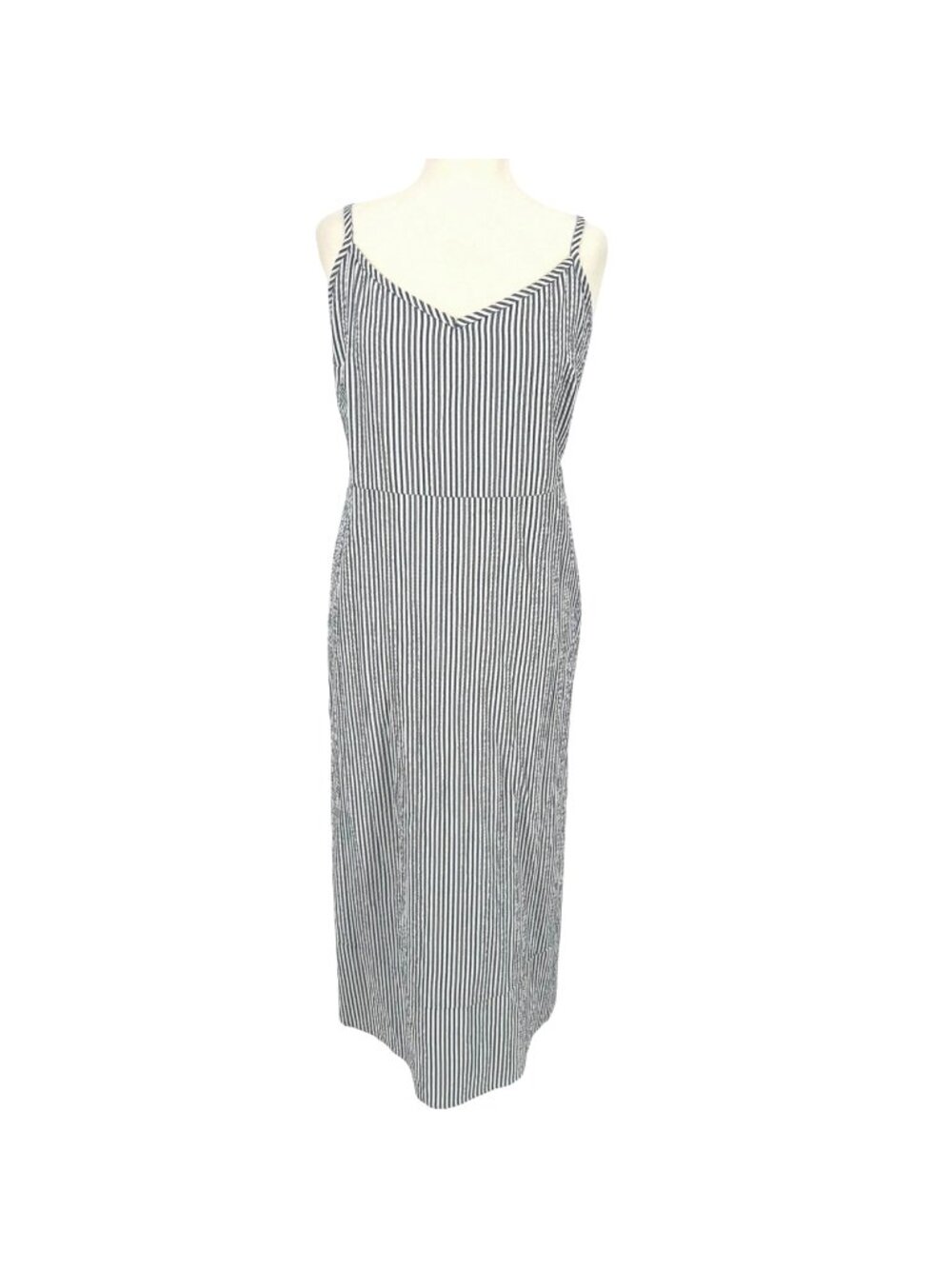 Market Spruce Coastal Nautical Striped Maxi Sun Dress Blue White Size 2X NWT